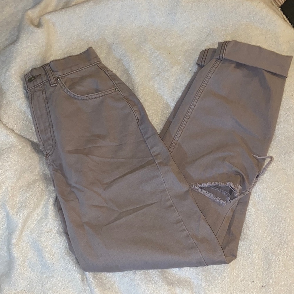 Tan high waisted jeans